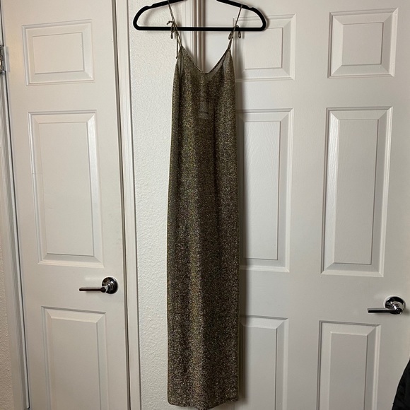 Reformation Gold Metallic Daiquiri Dress Size XXS - Picture 6 of 8